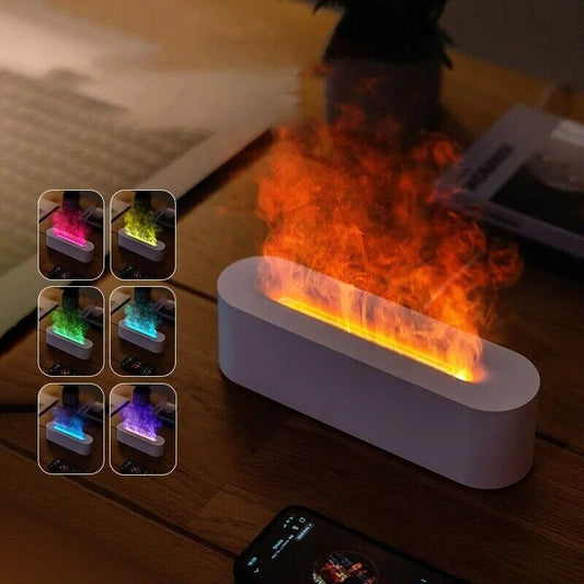 3D Flame Light RGB Air Humidifier Essential USB Oil Diffuser Bedroom Home Decor